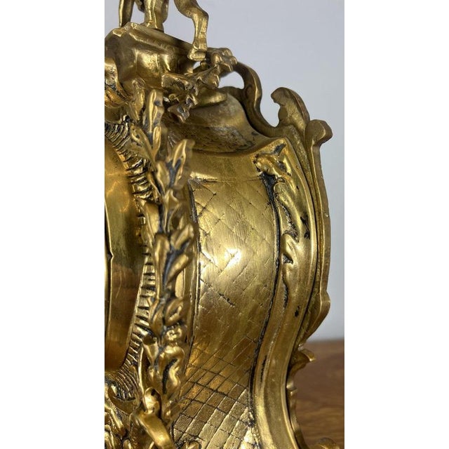 Vintage French Style Decorative Mantel Clock For Sale - Image 11 of 13