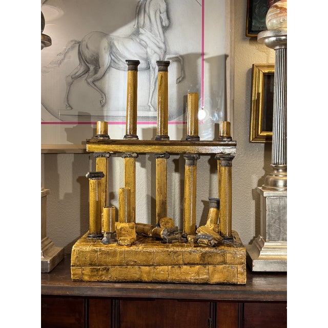 Grand Tour Architectural Capriccio of Classical Ruins Executed in the Italian Neoclassical Manner For Sale - Image 11 of 17
