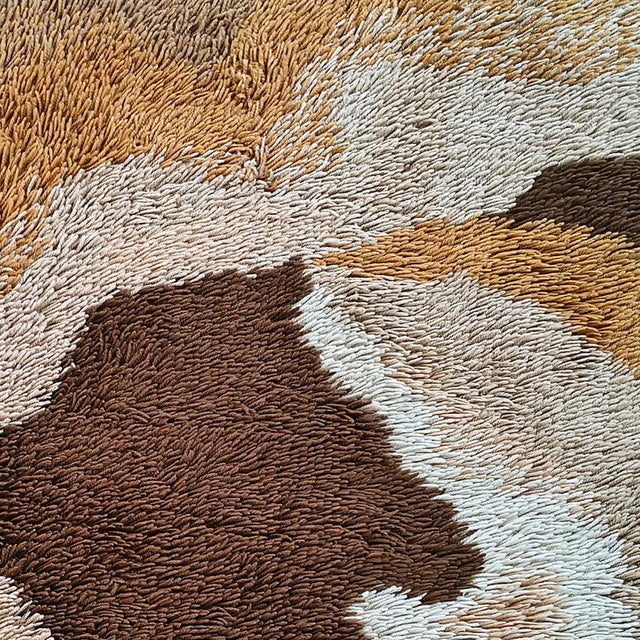 1970s Vintage Space Age Wool Rug, 1970s For Sale - Image 5 of 12