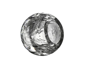Cut Crystal Sphere Orb Round Bowl Cigar/Cigarette Ashtray