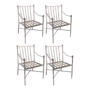 Set of Four Michael Taylor Montecito Garden Dining Armchairs