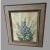 Blue Mid 20th Century Vintage Ornate Oak Framed Artist Signed Floral Still Life Watercolor Painting For Sale - Image 8 of 8