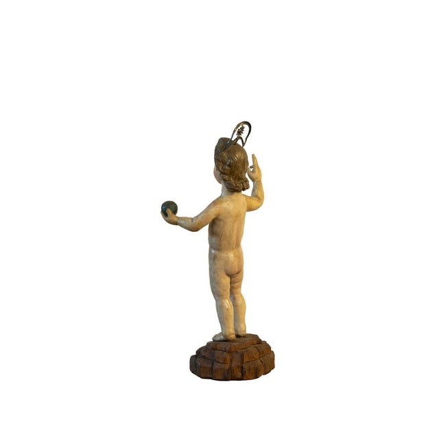 This masterfully carved 17th-century Flemish sculpture presents Jesus Christ as the “Salvator Mundi” — Savior of the World...