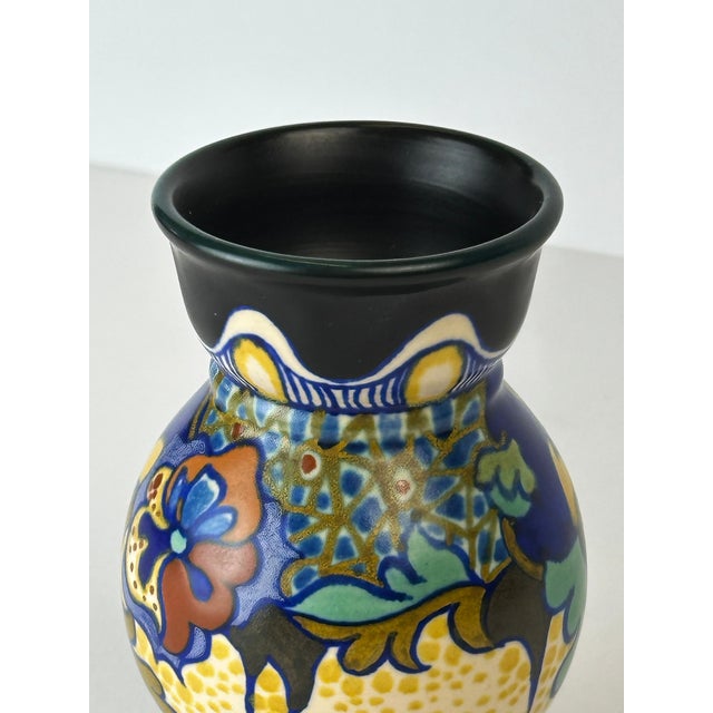Dutch Gouda Vase in Stoneware, Holland, 1922 For Sale - Image 4 of 10