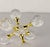 Glass Modern Molecular Cluster Crystal Ball Decorative Orb With Gold Accents For Sale - Image 7 of 11