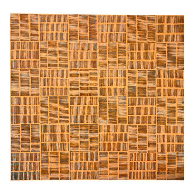 "Surface Tension on an Apricot Sea" by Susan Bleakley. Oil on Canvas Abstract Painting For Sale