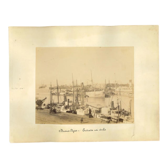 Unknown, Ancient View of the Port of Buenos Aires, Photo, 1880s For Sale