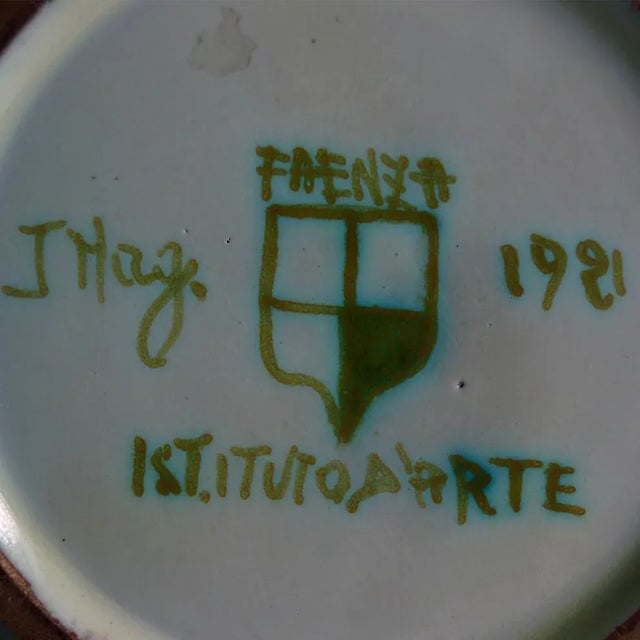 Mid-Century Italian Ceramic Vase from Istituto d'Arte Faenza For Sale - Image 4 of 8