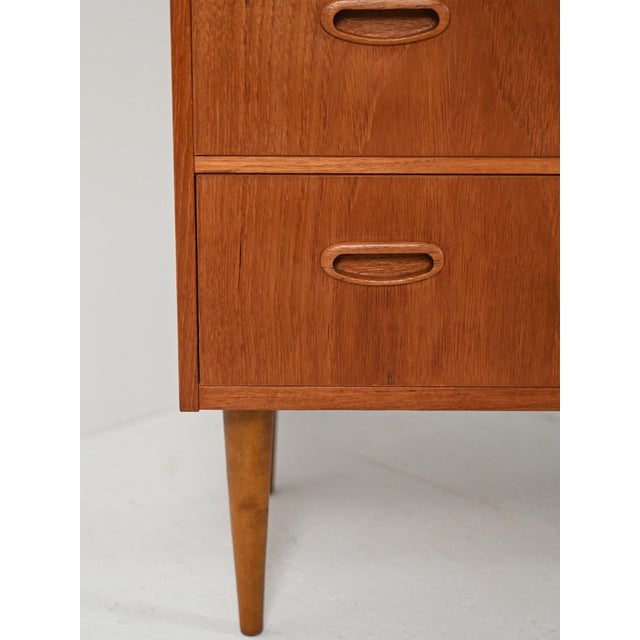 Wood Scandinavian Teak Chest of Drawers, 1950s For Sale - Image 7 of 9