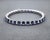 10.18 Ct Natural Ceylon Heated Sapphire & Diamond Tennis Bracelet For Sale - Image 4 of 8