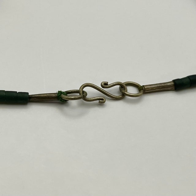 Blue Lapis Lazuli Serpentine Tribal Gemstone Beaded Necklace Mid 20th Century For Sale - Image 8 of 10