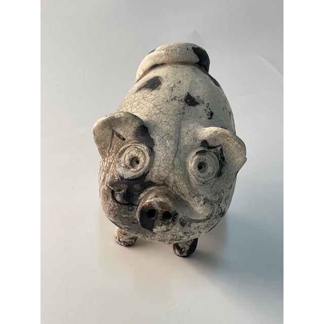 1990s 1994 Pottery Pig Signed Hunning For Sale - Image 5 of 5