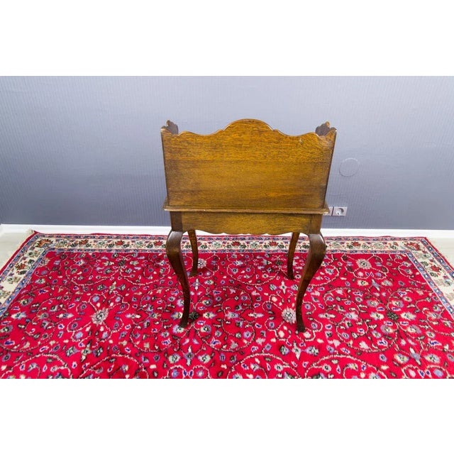 Wood Rococo Style Oak Nightstand or Side Table, 1930s For Sale - Image 7 of 16