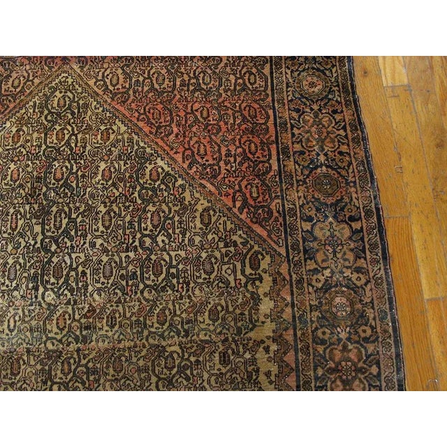 Antique Sarouk Small Scatter Size Wool Ivory Rug For Sale - Image 4 of 5