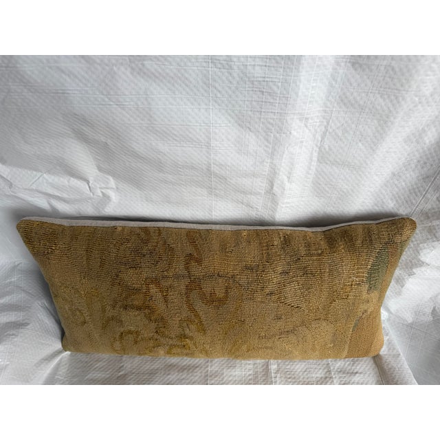 17th Century Antique Brussels Tapestry Decorative Pillow For Sale In Los Angeles - Image 6 of 7