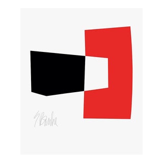 Black Meets Red Fine Art Print 45" X 55" by Liz Roache For Sale