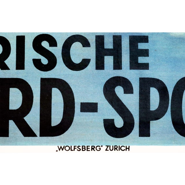 1935 Original Swiss Art Deco Railway Poster, De Electrische Gotthard For Sale - Image 6 of 7