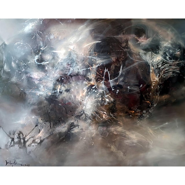 Ovidiu Kloska, The Nocturnal Hour of Violent Blooming, Mixed on Canvas For Sale - Image 11 of 11