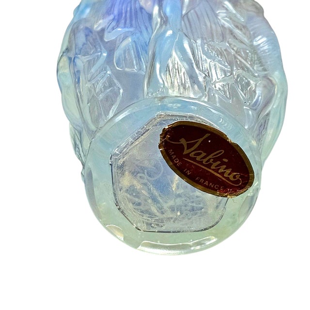 Sabino Gaite Opalescent Art Deco Perfume Bottle With Nymph Relief, France For Sale - Image 9 of 11