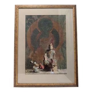 When Autumn Is Here by Hovsep Pushman – Vintage Framed Offset Lithograph, Mid-Century Tranquil Art For Sale