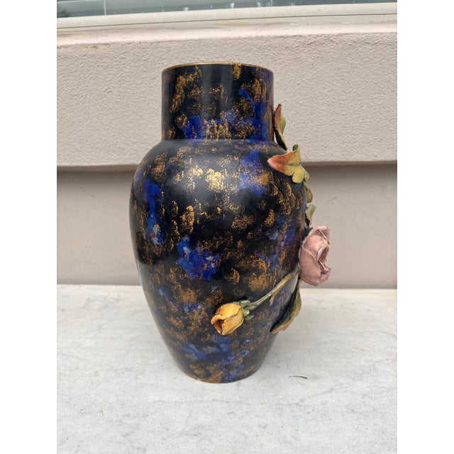 Late 19th Century 19th Century Majolica Flowers Vase For Sale - Image 5 of 8