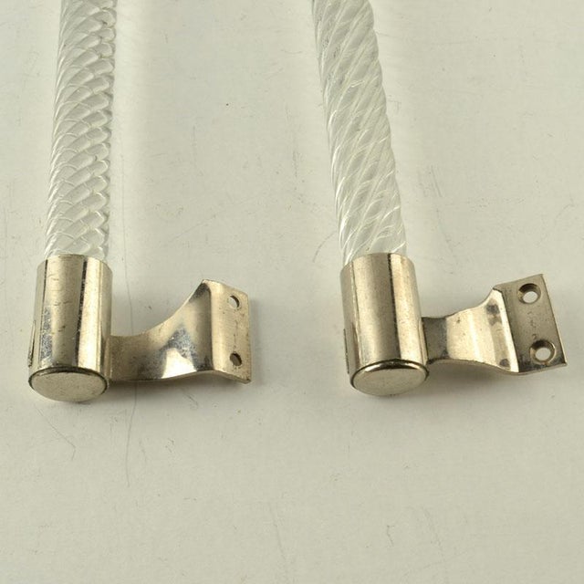 Murano Clear Glass Door Handles by Ercole Barovier for Barovier & Toso, 1960s, Set of 2 For Sale - Image 8 of 11