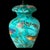 Chinoiserie Chinoiserie Bird & Botanical Decoupage Teal Table Lamp 21 Inches For Sale - Image 3 of 12