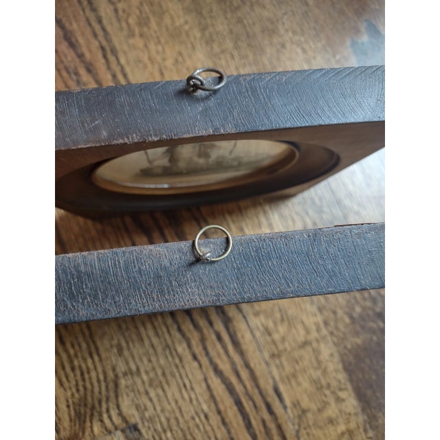 1920s Pair of Framed Antique French Lithographs For Sale - Image 5 of 5