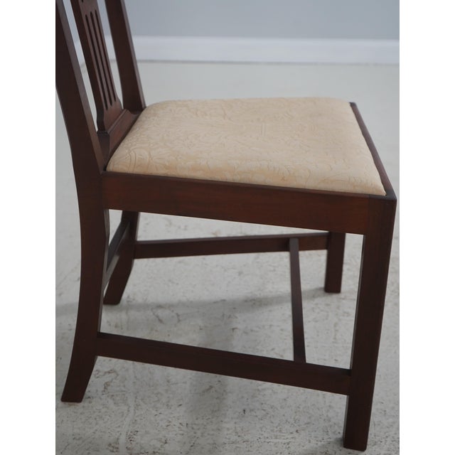 Wood Pair Dennis Bork Williamsburg Style Mahogany Chairs For Sale - Image 7 of 18