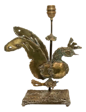 Brutalist Sculpture Lamp by Jacques Duval-Brassor, 1970s
