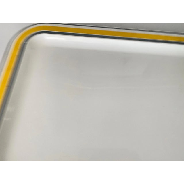 White Yellow and Grey Plastic Tray, France, 1970s For Sale - Image 6 of 10
