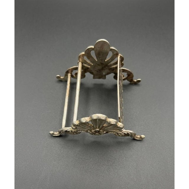 1970s Leonard Silver Italian Baroque Style Knife Rest, Elegant Tabletop Accessory For Sale - Image 9 of 9