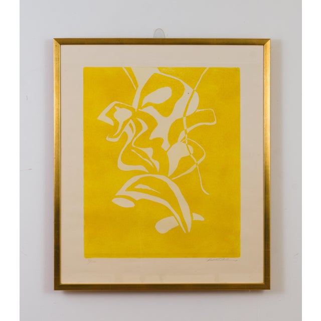 Karl Einar Andersson, Untitled Yellow Abstract, 1960s, Etching For Sale - Image 11 of 11