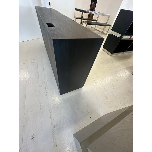 Modern Ebonized Black Credenza/Sideboard, Cabinet or Tv Stand For Sale - Image 12 of 12