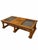Vintage Mediterranean Revival Parquet-Pattern Wood and Smoked Glass Coffee Table For Sale - Image 13 of 18