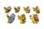 Antique European Dresden Hand-Decorated Floral Porcelain Place Card Holders, Set of 7 – Flower, Romantic / Victorian Revival For Sale - Image 13 of 18