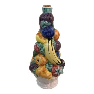 1969 Italian Ardo Cherry Fruit Topiary Decanter For Sale