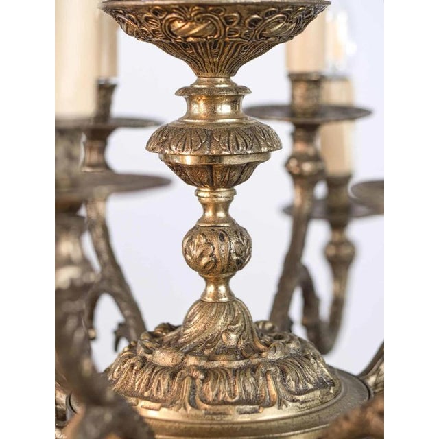 16th Century Two-Story Chandelier in Polished Brass For Sale - Image 4 of 7