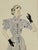 1950s Berthe Duquaine, Robe Ecossaise, 1950s, Pencil Sketch on Paper, Framed For Sale - Image 5 of 18
