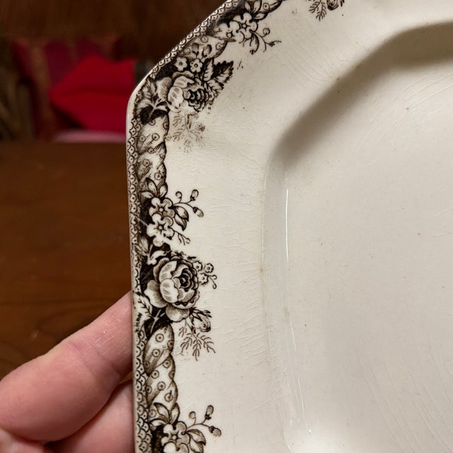 Antique Staffordshire Brown Transferware Oval Platter, Wild Horse Hunt Scene, Circa 1860s For Sale - Image 4 of 12