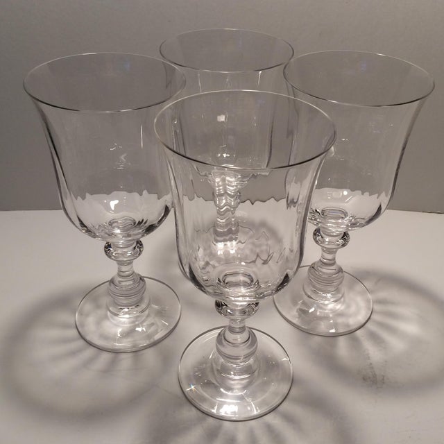 Vintage Crystal Mikasa "French Country" Water Goblets S/4 Chairish