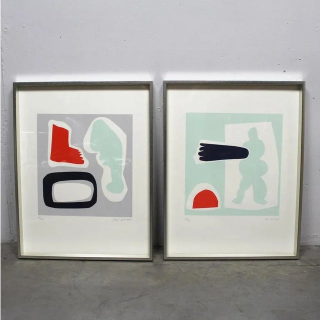 Bará Ledvinka, Compositions, Silkscreen Prints, Set of 2 For Sale - Image 3 of 7