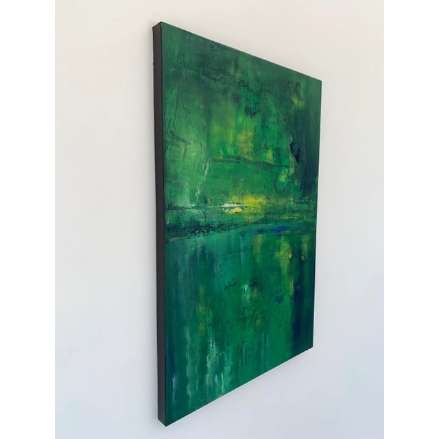 Abstract "Fall Into Place 1" Contemporary Original Abstract Painting by Nina Weintraub For Sale - Image 3 of 10