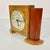 1940s Vintage Art Deco Arts & Crafts Boho Chic Wood Tabletop Clock For Sale - Image 4 of 13