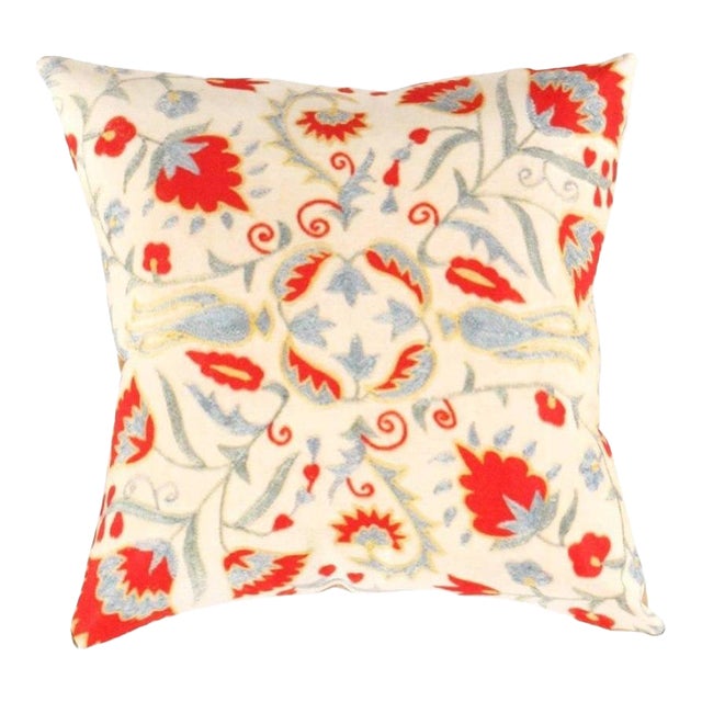Pasargad DC Turkish Suzani Modern Design Pillow For Sale