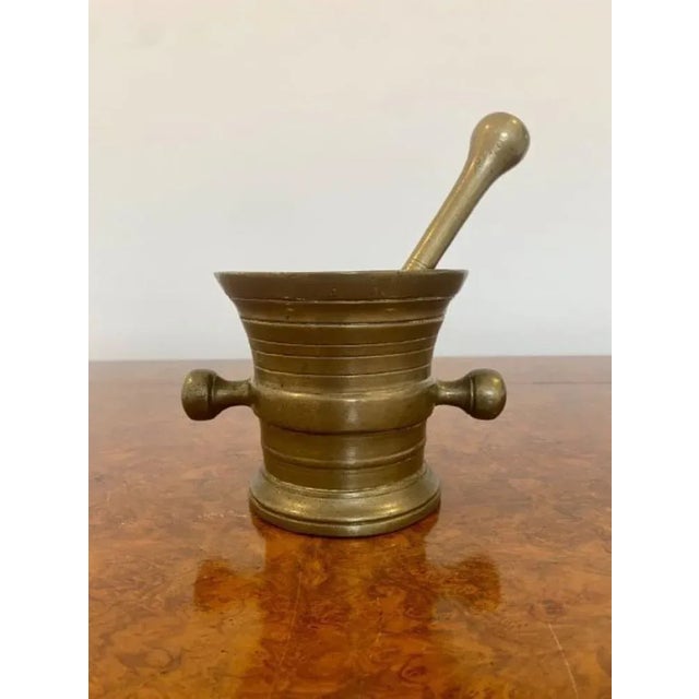 Early 19th Century Bronze Pestle and Mortar, 1800s, Set of 2 For Sale - Image 5 of 5