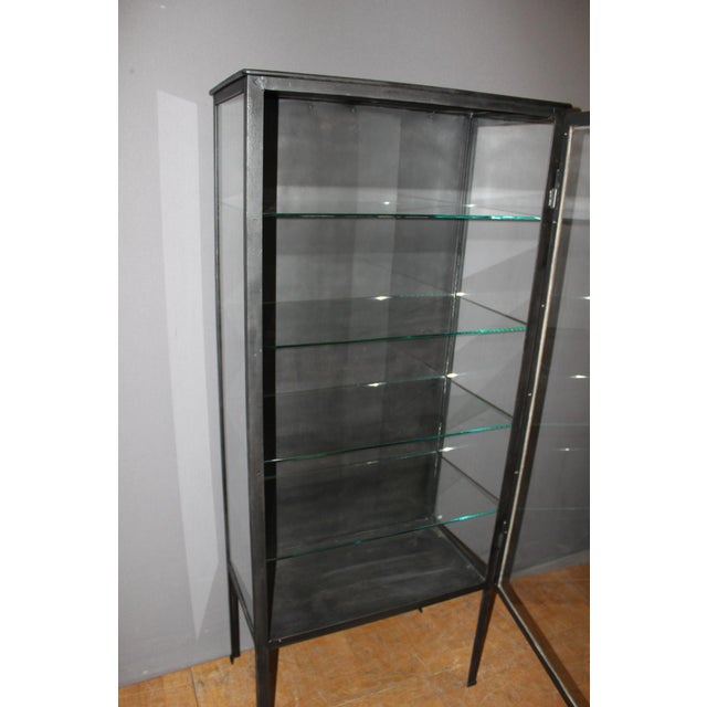 Black Lacquered Iron Display Case, 1920 For Sale - Image 6 of 14