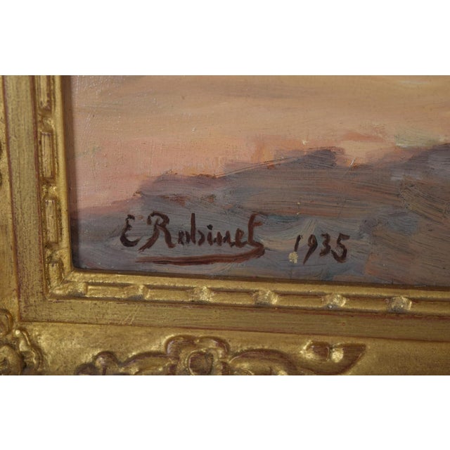 E. Robinef, French Park Landscape, Oil Painting, 1935 For Sale - Image 8 of 9