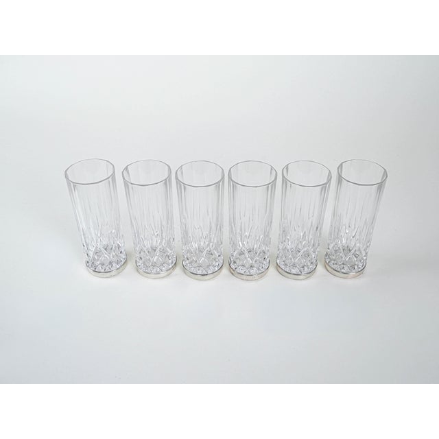 Vintage Italian Crystal Glasses, 1960s, Set of 6 For Sale - Image 3 of 8