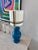 Poire Lamp in Bright Blue Ceramic, 1970 For Sale - Image 3 of 5